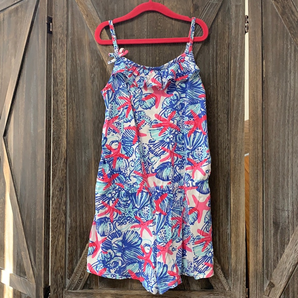 Girls Lilly Pulitzer She She Shells Romper Size XL